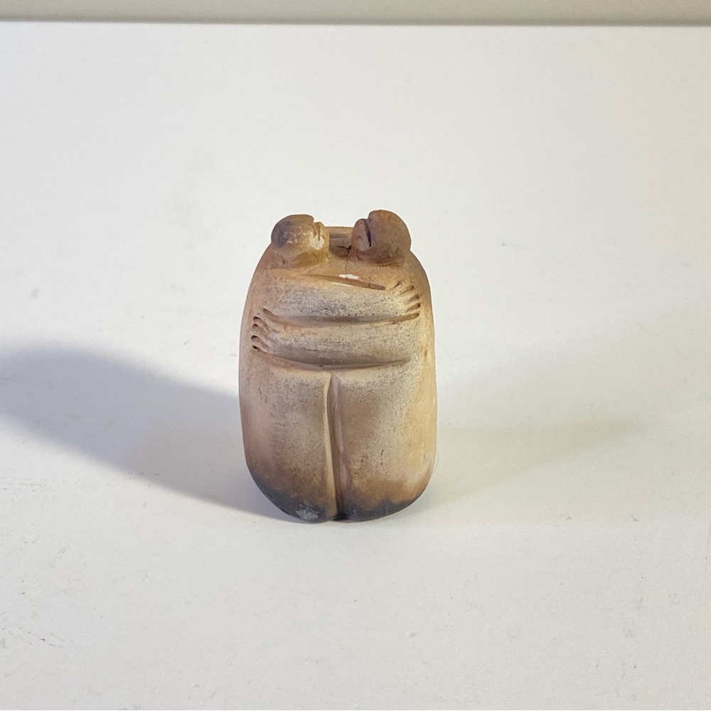 Stone Carved Hugging Couple Mini Figurine